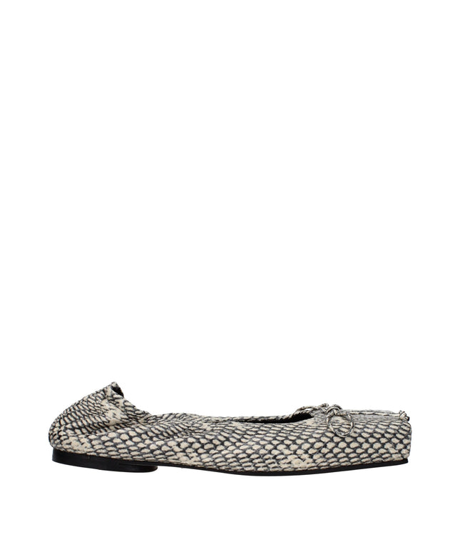 Jacquemus Beige Leather Ballet Flats