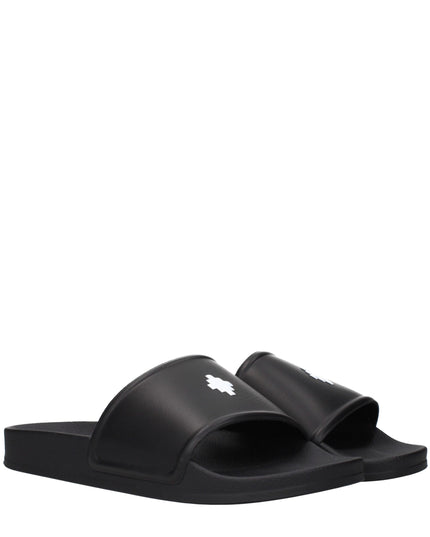 Marcelo Burlon Black Cotton Slippers Sandals
