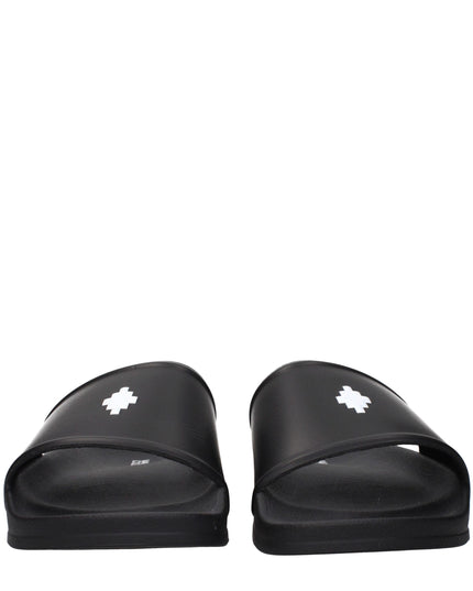 Marcelo Burlon Black Cotton Slippers Sandals