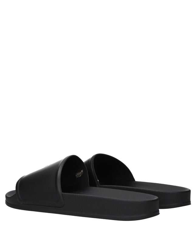 Marcelo Burlon Black Cotton Slippers Sandals
