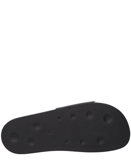 Palm Angels Black Cotton Slippers Sandals