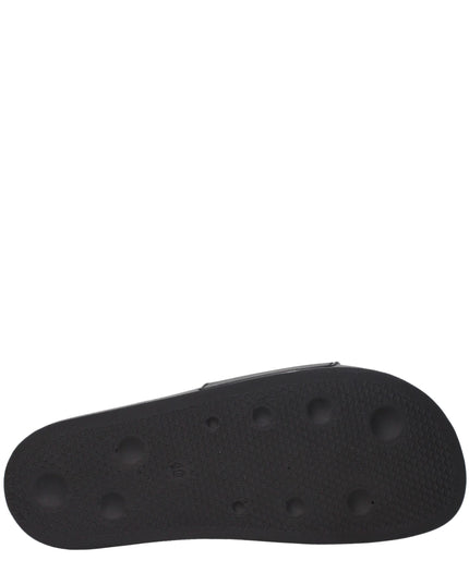 Palm Angels Black Cotton Slippers Sandals