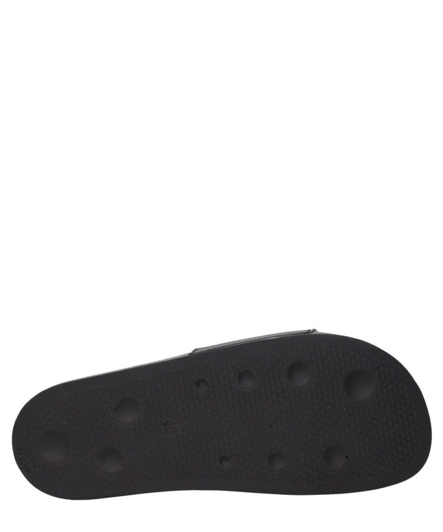 Palm Angels Black Cotton Slippers Sandals