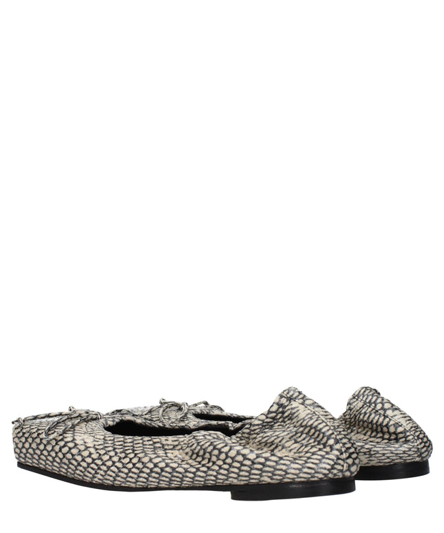 Jacquemus Beige Leather Ballet Flats