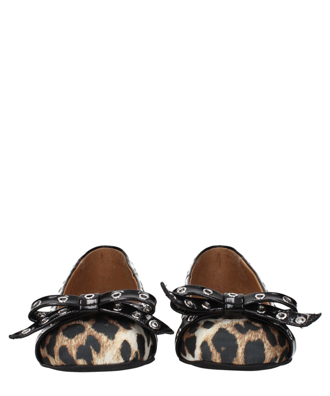 Ganni Brown Fabric Ballet Flats