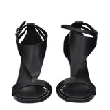 Max Mara Black Leather Stiletto Heels Sandals