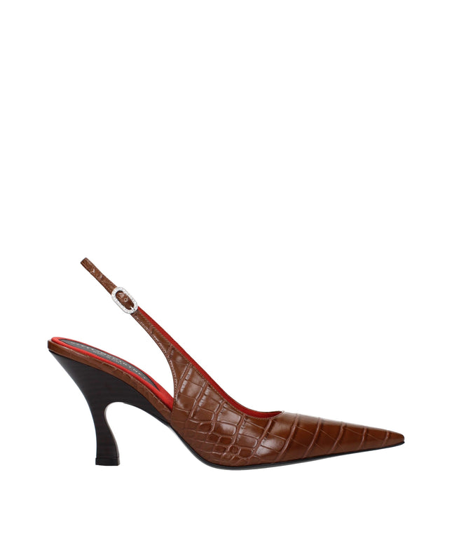 Stella McCartney Brown Leather High Heel Pumps