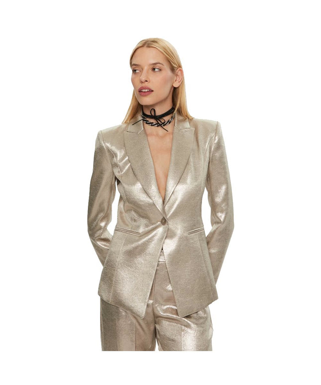 Patrizia Pepe Yellow Polyester Blazer