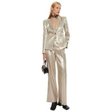 Patrizia Pepe Yellow Polyester Blazer