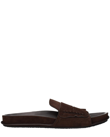 Jacquemus Brown Leather Slippers Sandals