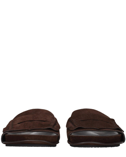 Jacquemus Brown Leather Slippers Sandals