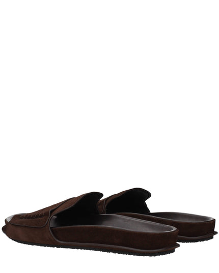 Jacquemus Brown Leather Slippers Sandals