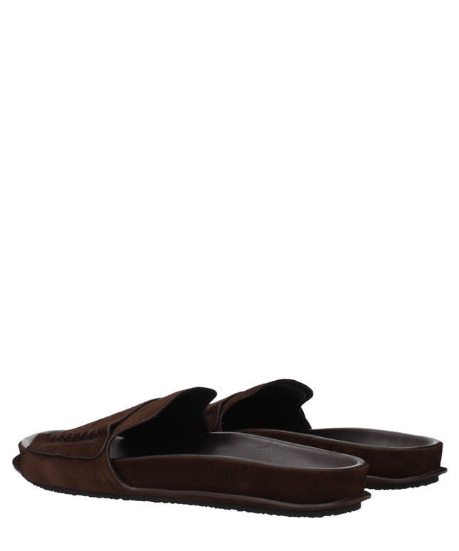 Jacquemus Brown Leather Slippers Sandals