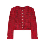 Patrizia Pepe Patrizia Pepe Red Polyester Blazer (Italian Size WOMEN: IT38|XS, nan: nan, nan: nan)