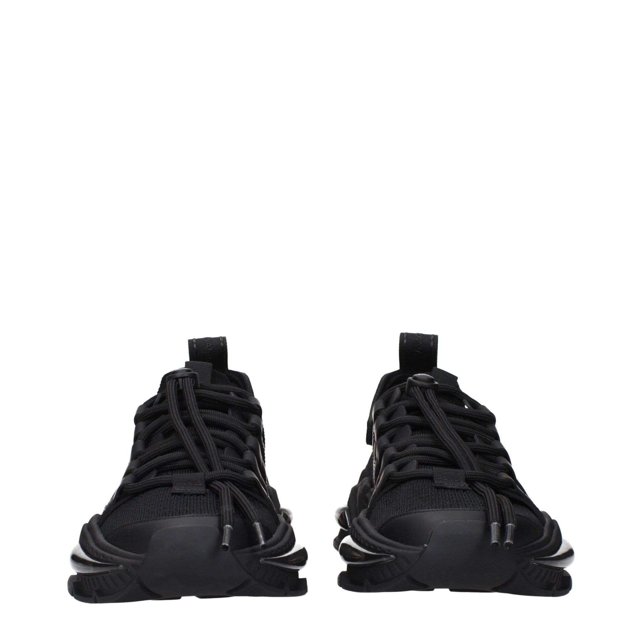 Dolce & Gabbana Black Fabric Athletic Sneakers