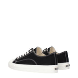 Moschino Black Fabric Low Top Sneakers