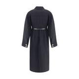 Max Mara Black Fleece Wool Coat