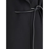Max Mara Black Fleece Wool Coat