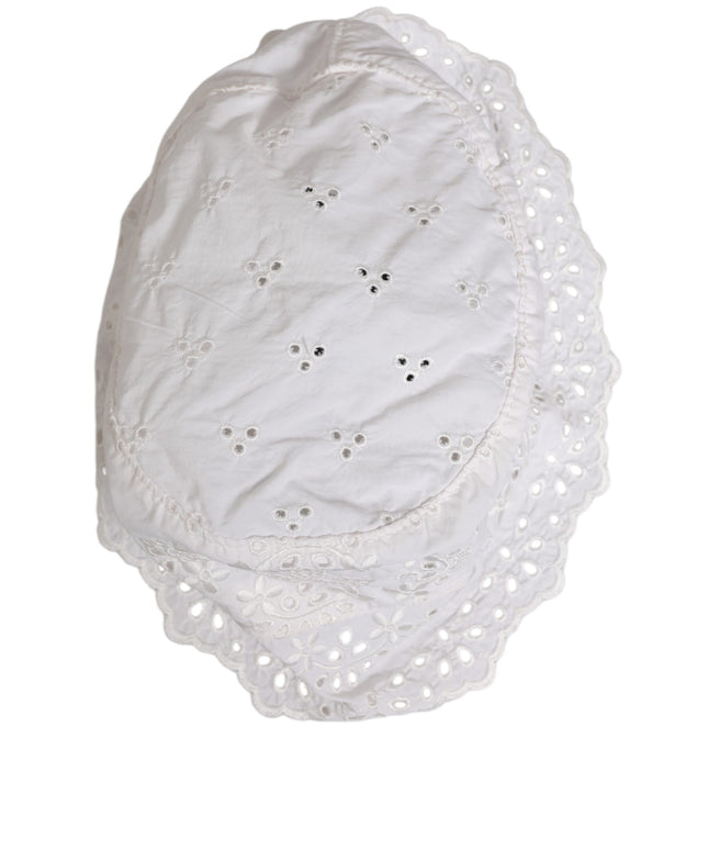 Dolce & Gabbana White Nylon Cut Out Bucket Logo Capello Hat