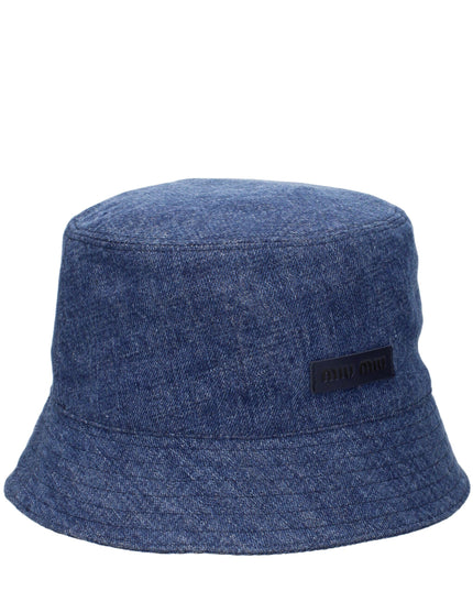 Miu Miu Blue Cotton Bucket Hats