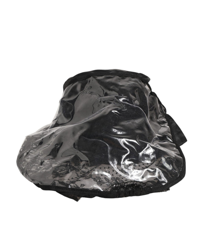 Dolce & Gabbana Black PVC Wide Brim Men Bucket Capello Hat