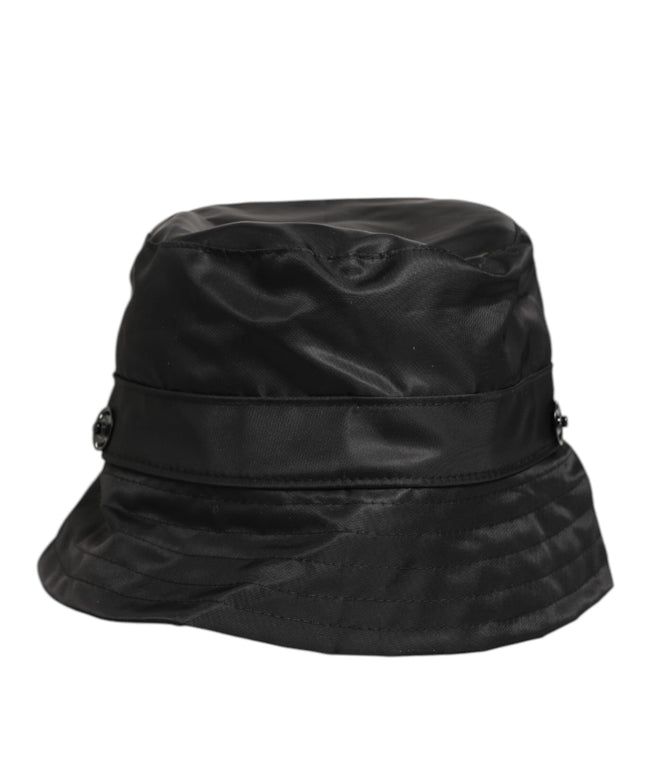 Dolce & Gabbana Black PVC Wide Brim Men Bucket Capello Hat