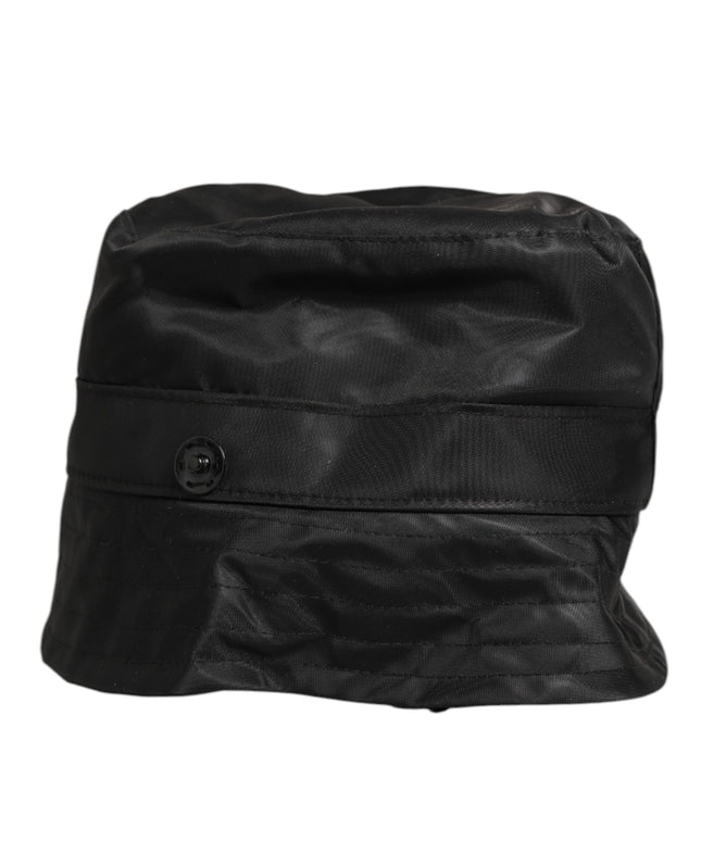Dolce & Gabbana Black PVC Wide Brim Men Bucket Capello Hat