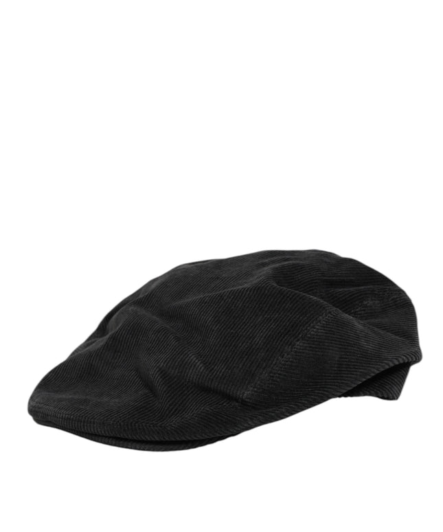 Dolce & Gabbana Black Cotton DG Logo Newsboy Cloth Capello Hat