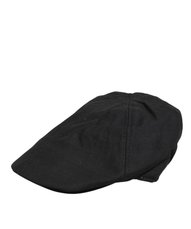Dolce & Gabbana Black Cotton DG Logo Newsboy Cloth Capello Hat