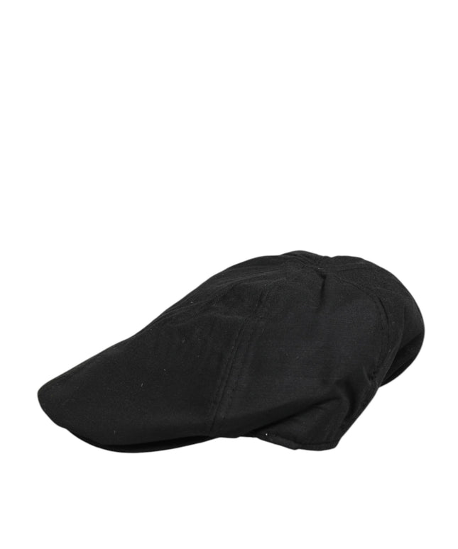 Dolce & Gabbana Black Cotton DG Logo Newsboy Cloth Capello Hat