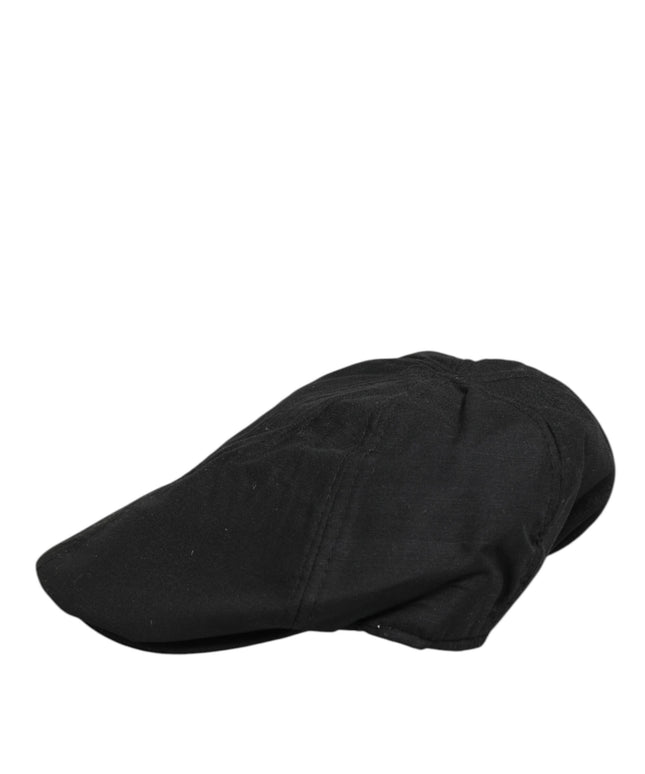 Dolce & Gabbana Black Cotton DG Logo Newsboy Cloth Capello Hat