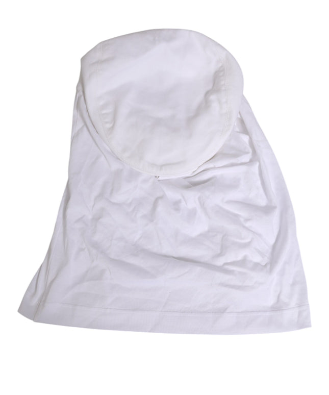 Dolce & Gabbana White Cotton DG Logo Plaque Baseball Balaclava Hat