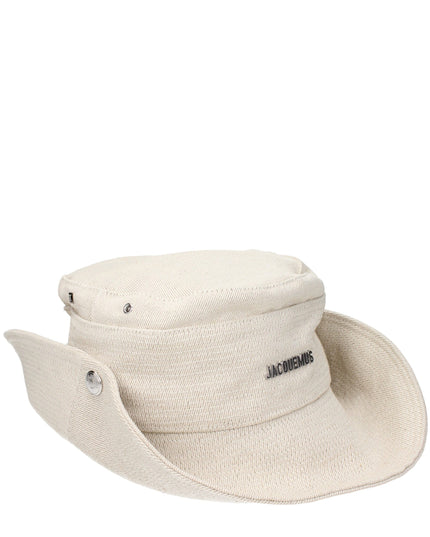 Jacquemus Beige Linen Bucket Hats