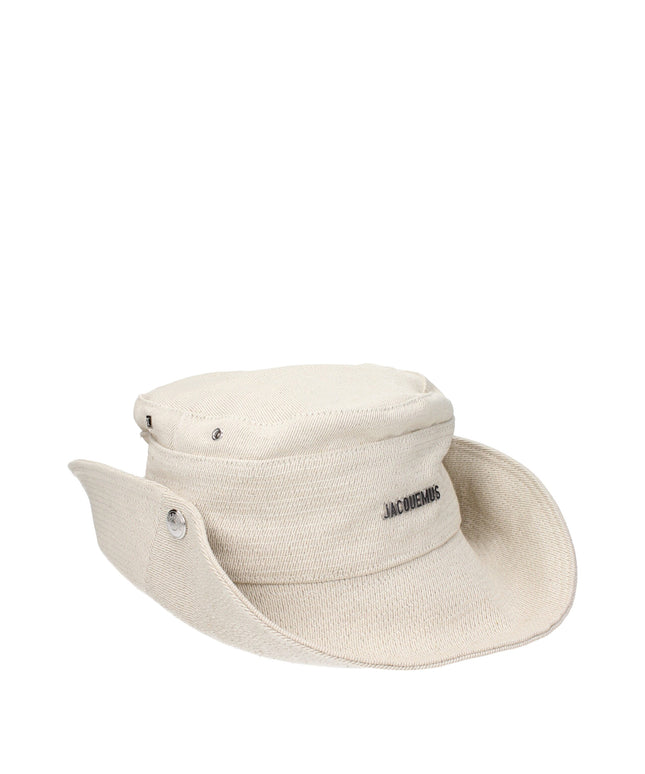 Jacquemus Beige Linen Bucket Hats