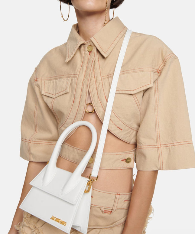 Jacquemus White Le Chiquito Moyen Bag