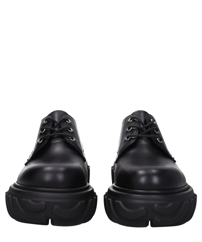 Off-White Black Leather Oxfords And Derbies