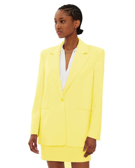 Patrizia Pepe Yellow Polyester Blazer