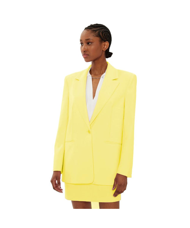 Patrizia Pepe Yellow Polyester Blazer
