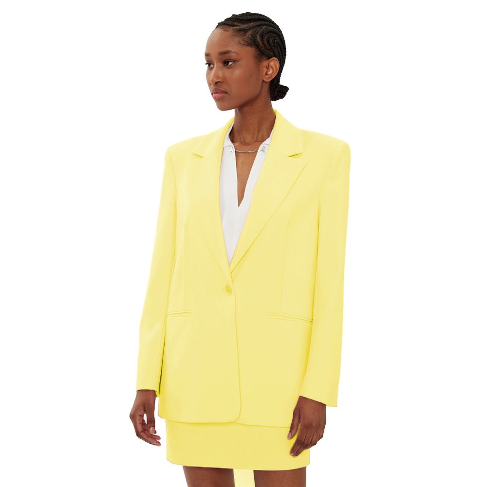 Patrizia Pepe Yellow Polyester Blazer