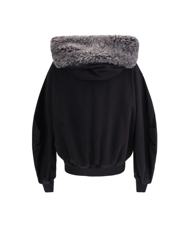 Dolce & Gabbana Hooded Sweatshirt with wide fur-trimmed hood