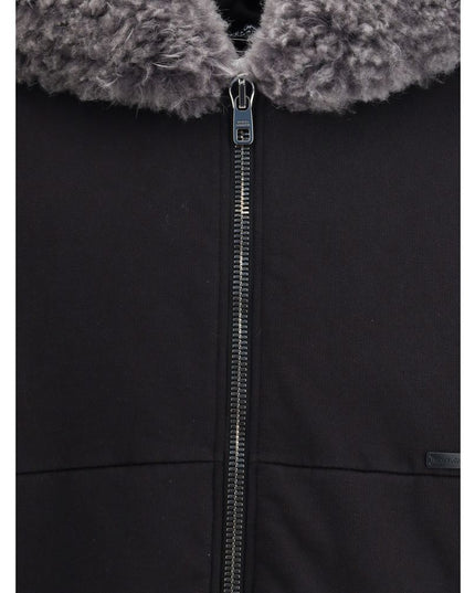 Dolce & Gabbana Hooded Sweatshirt with wide fur-trimmed hood