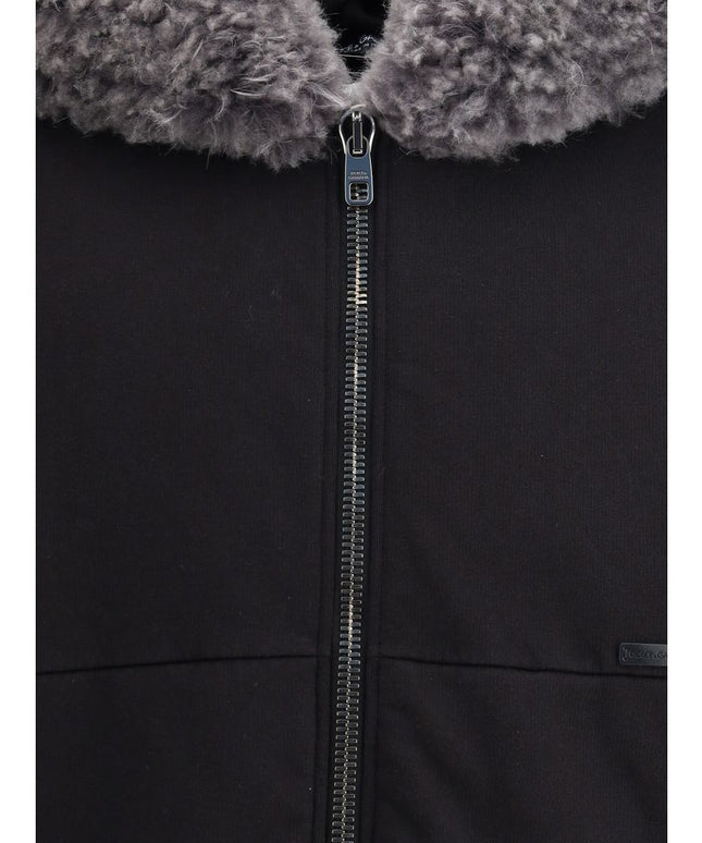 Dolce & Gabbana Hooded Sweatshirt with wide fur-trimmed hood