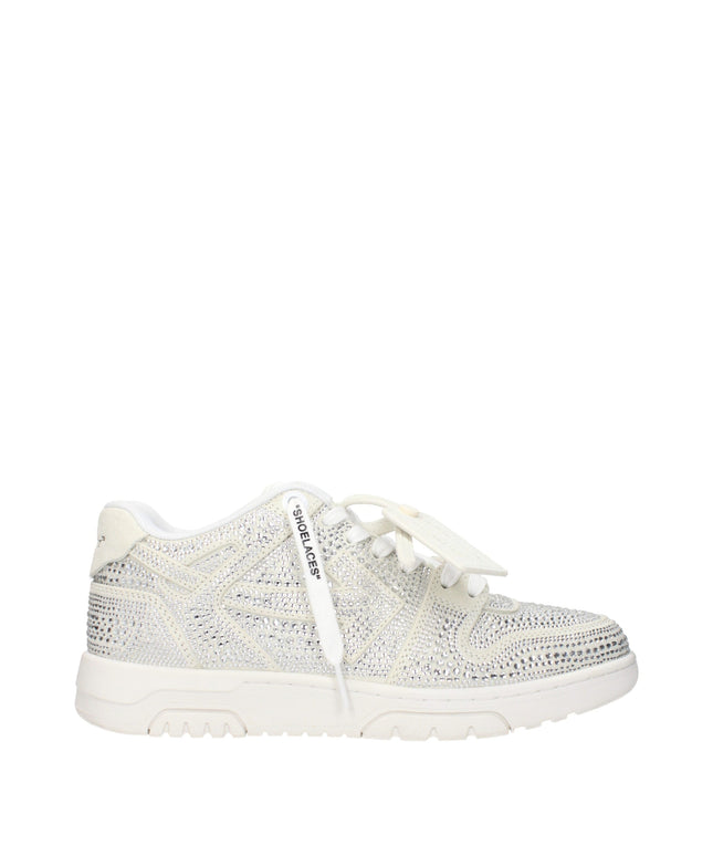 Off-White Beige Leather Low Tops