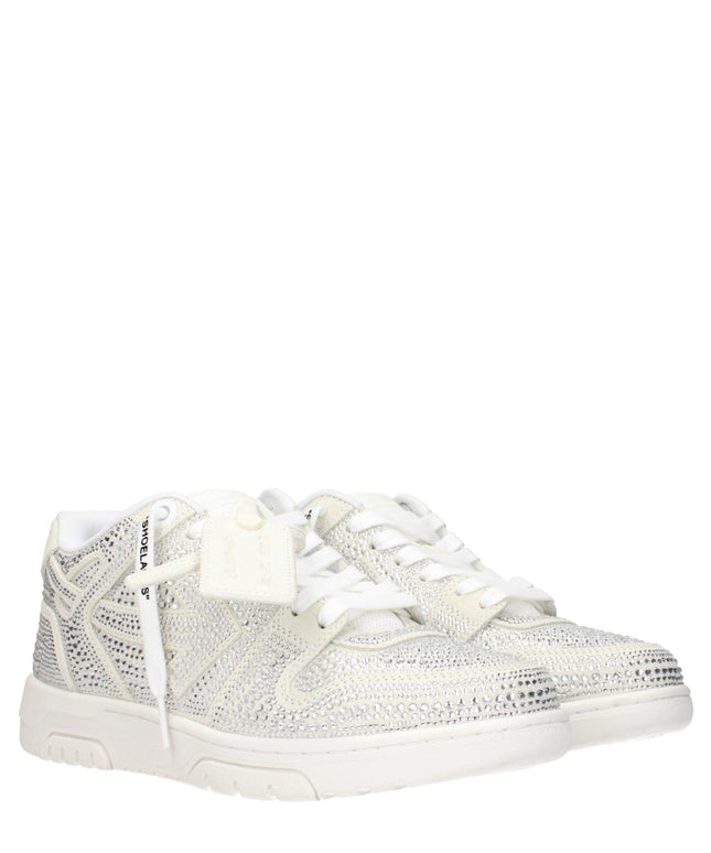Off-White Beige Leather Low Tops