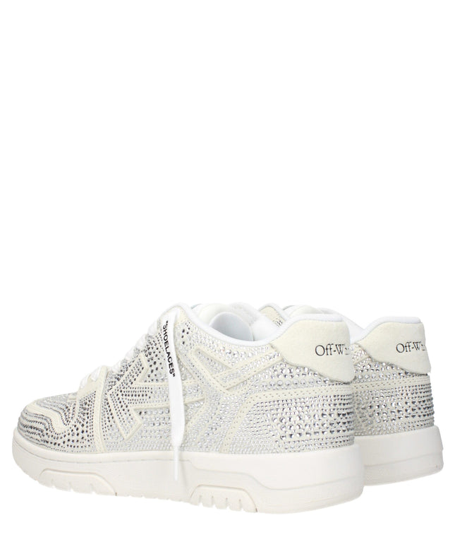 Off-White Beige Leather Low Tops