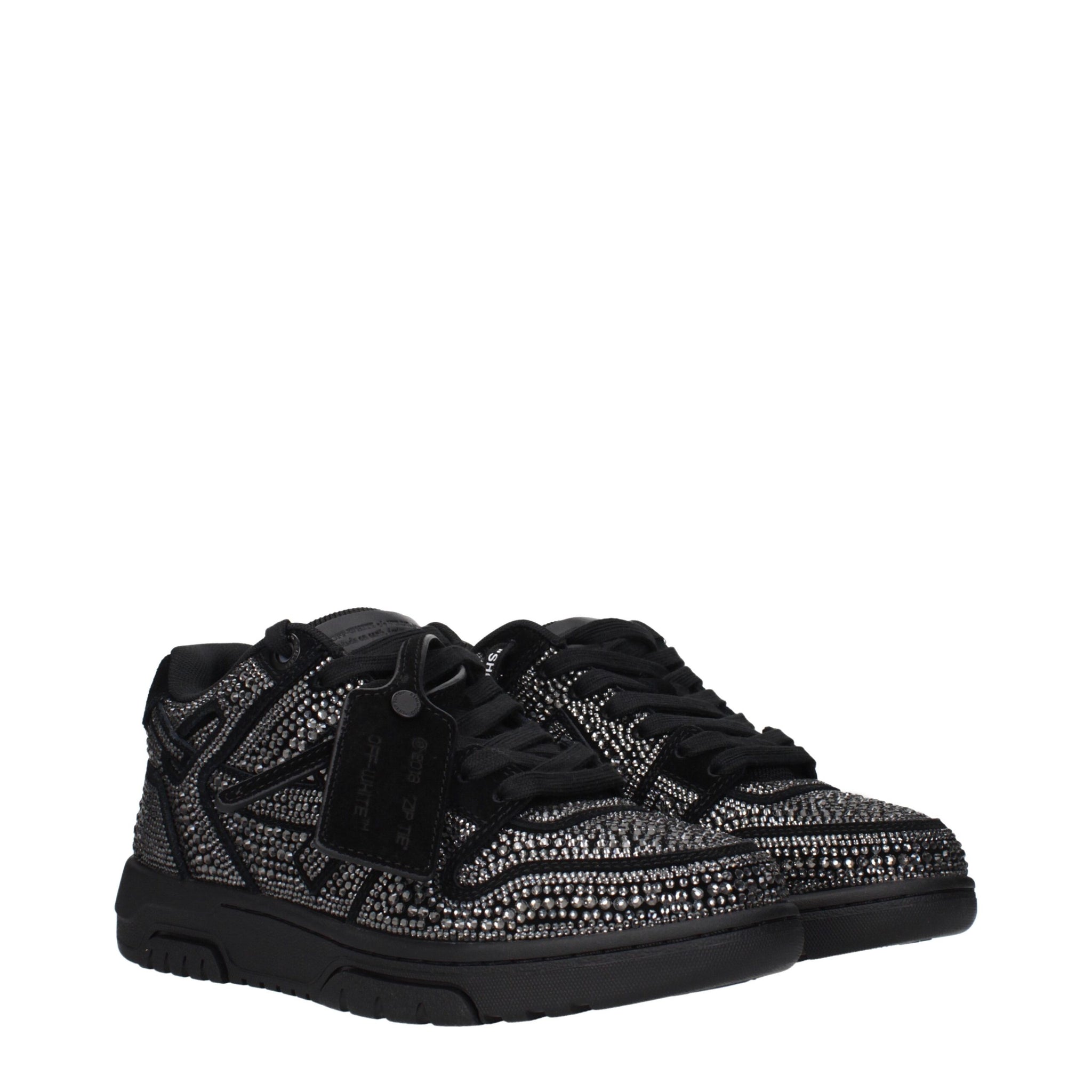 Off-White Black Leather Sneakers