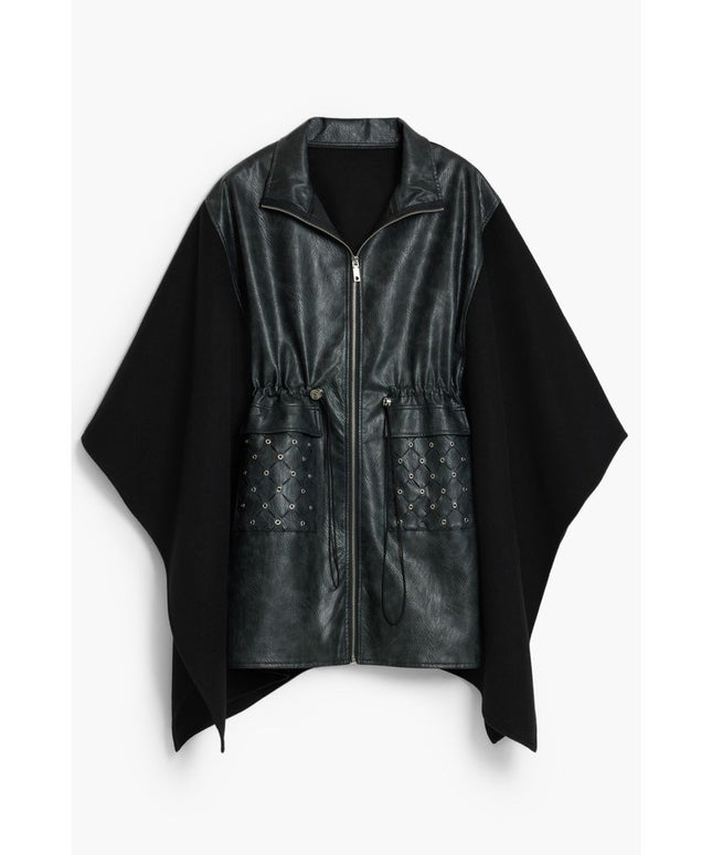 Desigual Black Polyester Women Poncho