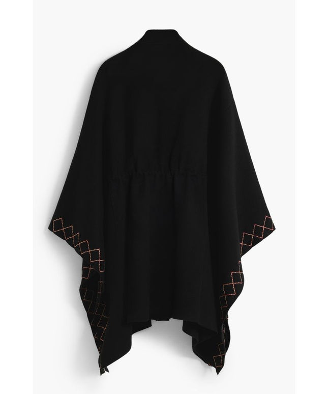 Desigual Black Polyester Women Poncho
