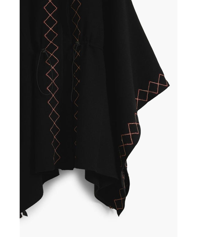 Desigual Black Polyester Women Poncho