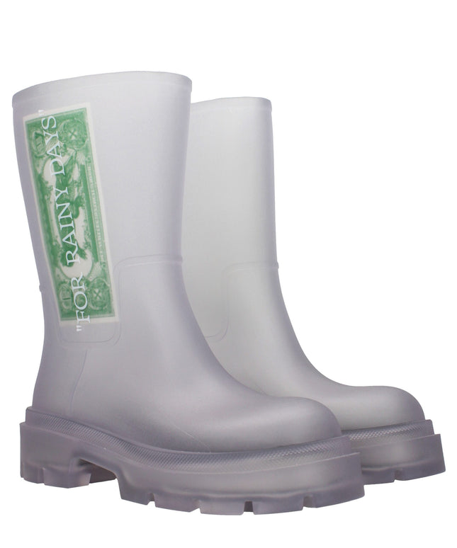 Off-White Transparent Pvc Ankle Boots